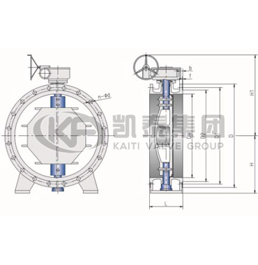法蘭雙偏心軟密封蝶閥